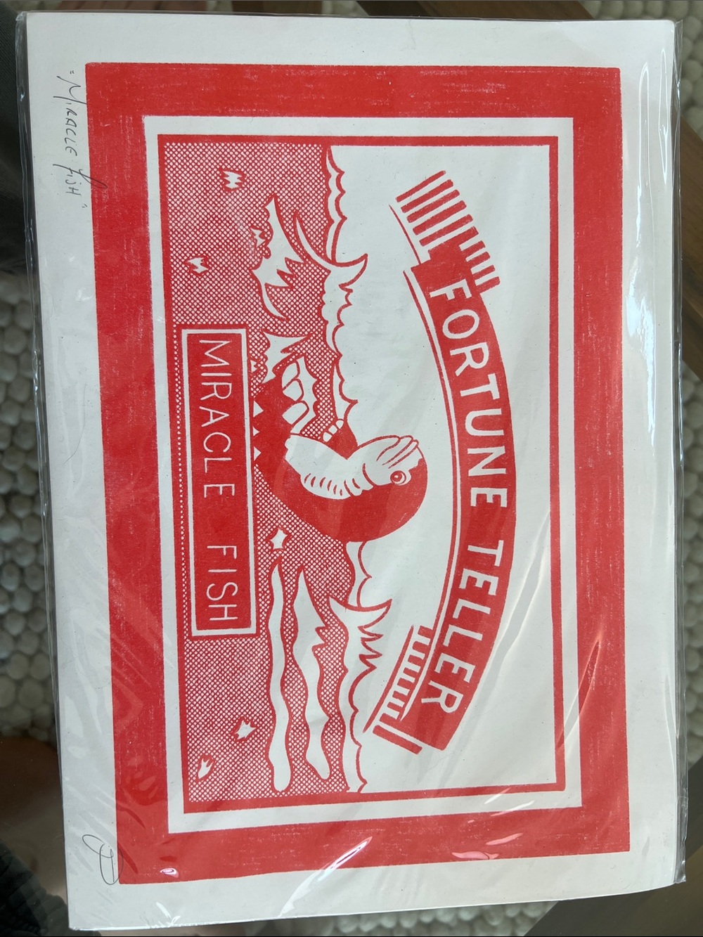 Fortune Teller Miracle Fish Red Graphic Print